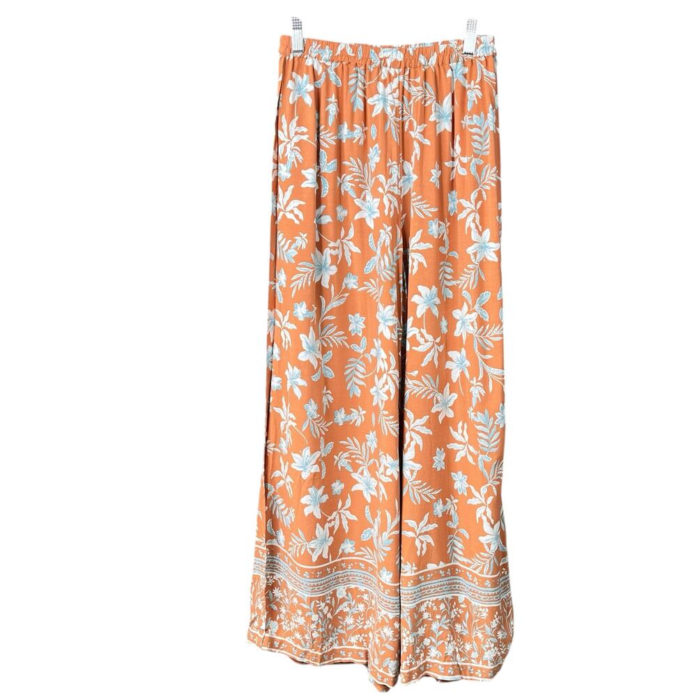AaKaa Floral Wide Leg Palazzo Pants Size S